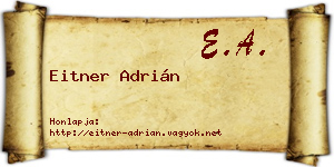 Eitner Adrián névjegykártya